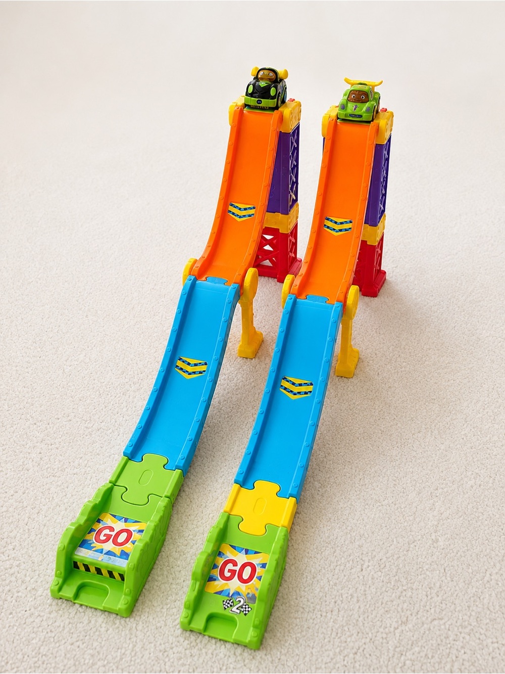 VTech Go! Go! Smart Wheels Mega Lot – 2 Race Ramps, 7 Vehicles + Extras